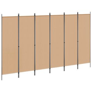 vidaXL Rumsavdelare 6 paneler vit 300x180 cm