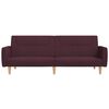 vidaXL B&auml;ddsoffa 2-sits med fotpall lila tyg