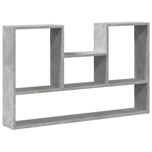 vidaXL V&auml;gghylla betonggr&aring; 99x15x60 cm konstruerat tr&auml;