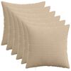 vidaXL Kudd&ouml;verdrag 6 st HEERLEN Taupe 40 x 40 cm manchester