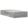 vidaXL Sängram grå sonoma 75x190 cm konstruerad trä