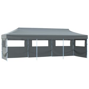 vidaXL Pop-Up hopf&auml;llbart partyt&auml;lt med 5 sidov&auml;ggar 870x291x315 cm antracit