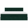 vidaXL Ottoman sängram med madrass mörkgrön 160x200 cm sammet