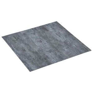 vidaXL Sj&auml;lvh&auml;ftande golvplankor 30,5 x 30,5 cm 20 pcs PVC Gr&aring; marmor