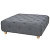vidaXL Puff tyg 80x80x30 cm m&ouml;rkgr&aring;