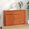 vidaXL Sideboard med l&aring;da Vaxbrun 110 x 34 x 75 cm Massiv furu