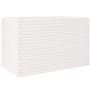 vidaXL Odlingsl&aring;da vit 110x60x68,5 cm massiv furu