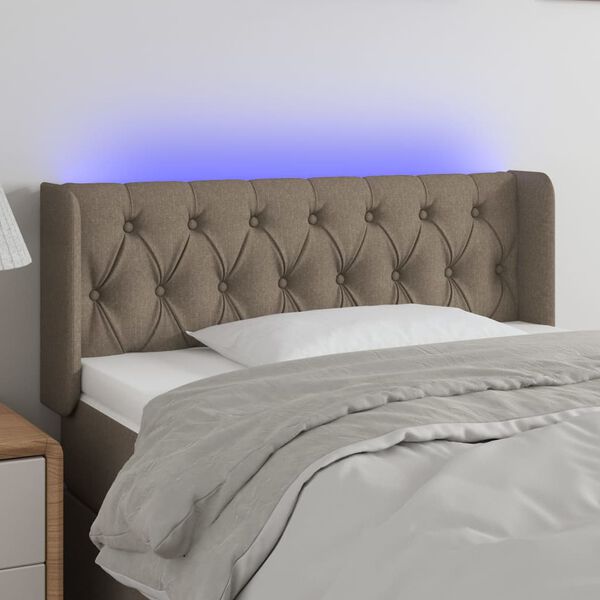 vidaXL S&auml;nggavel LED taupe 93x16x78/88 cm tyg