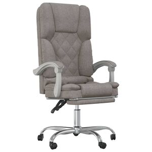 vidaXL Kontorsstol med massage taupe tyg