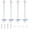vidaXL Jordankare 4 pcs Silver &Oslash;10 x 40 cm Galvaniserat metall