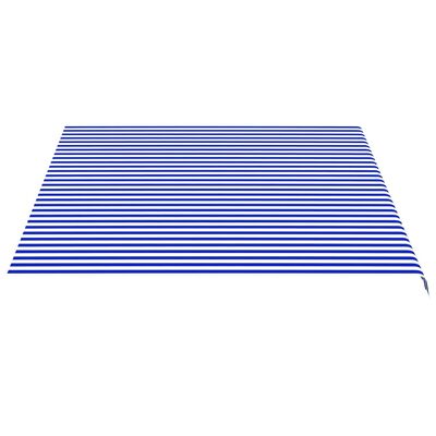vidaXL Markisväv blå och vit 4,5x3,5 m
