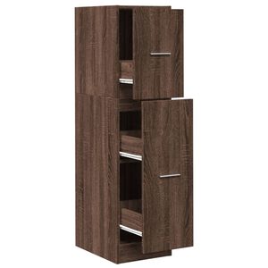 vidaXL Apotekssk&aring;p brun ek 30x41x118 cm konstruerat tr&auml;