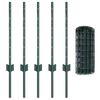 vidaXL St&auml;ngsel med stolpe Gr&ouml;n 0,6 x 10 m St&aring;l och PVC