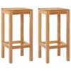 vidaXL Barpall 2 pcs Brun Massivt teaktr&auml;