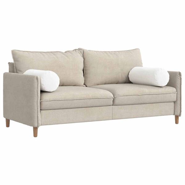 vidaXL Bolsterkuddar 2 pcs Vit &Oslash; 25 x 70 cm tyg