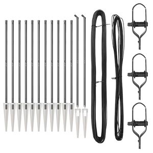 vidaXL St&auml;ngselstolpe 13 pcs Gr&aring; St&aring;l
