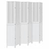 vidaXL Rumsavdelare 6 paneler vit massivt kejsartr&auml;