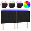vidaXL S&auml;nggavel LED svart 183x16x118/128 cm sammet