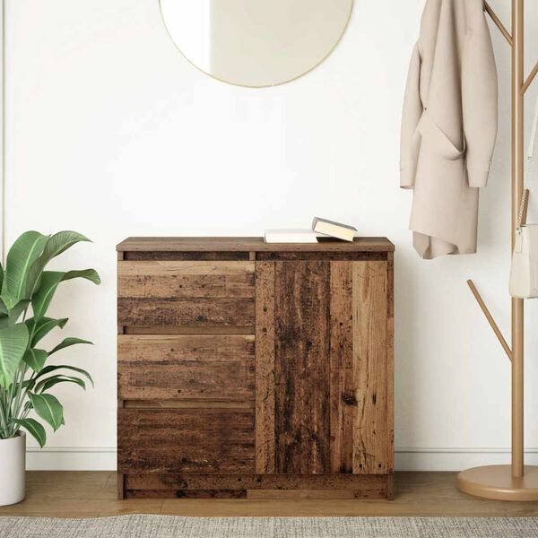 vidaXL Sk&auml;nk med l&aring;da gammalt tr&auml; 71x35x65 cm konstruerat tr&auml;