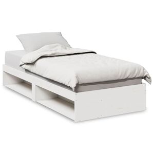 vidaXL Dagb&auml;dd utan madrass vit 100x200 cm massiv furu