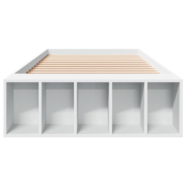 vidaXL Sängram vit 90x190 cm konstruerat trä