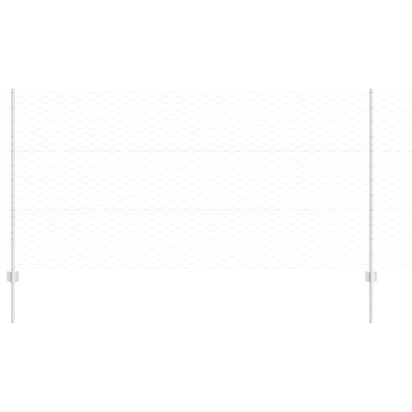 vidaXL St&auml;ngsel med stolpe Silver 1,2 x 100 m St&aring;l