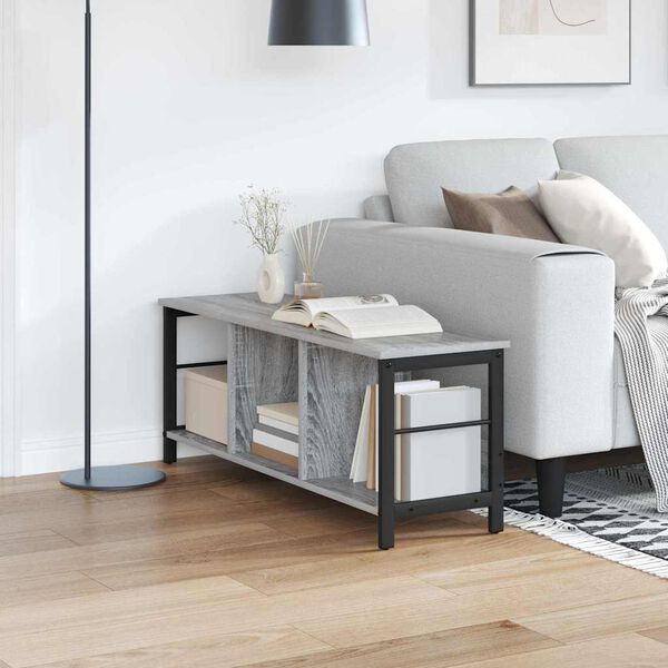 vidaXL Hyllsystem Gr&aring; Sonoma 102 x 32 x 40,5 cm Konstruerat tr&auml;