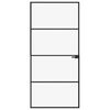 vidaXL Innerdörr 93x201,5 cm härdat glas och aluminium slim