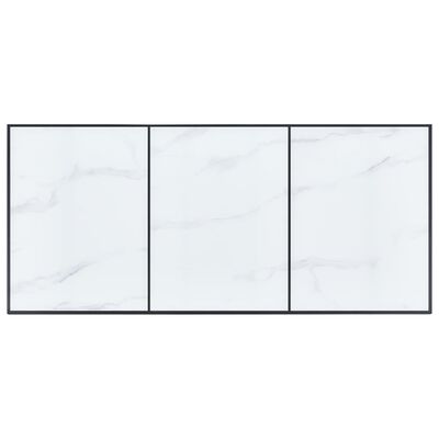 vidaXL Matbord vit 180x90x75 cm härdat glas