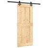 vidaXL Skjutd&ouml;rr 85 x 210 cm Massiv furutr&auml;d&ouml;rr (obehandlad)