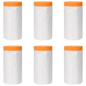vidaXL Dammark med klistertejp 6 st Transparent 110 x 3300 cm HDPE