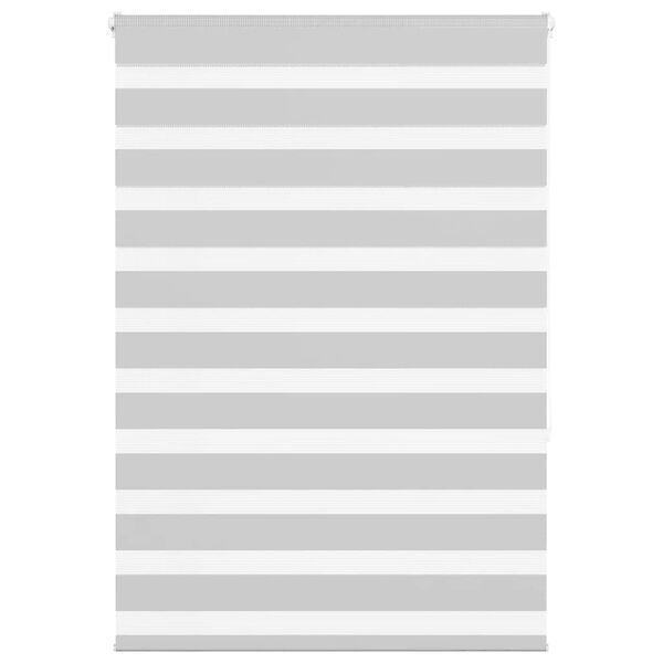 vidaXL Rullgardin zebra ljusgr&aring; 100x150 cm tyg bredd 95,9 cm polyester