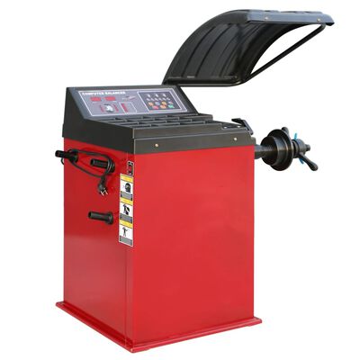 vidaXL Semiautomatisk däckbalanseringsmaskin röd 1000 mm