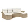 vidaXL Tr&auml;dg&aring;rdsoffset 6 st Beige konstrotting