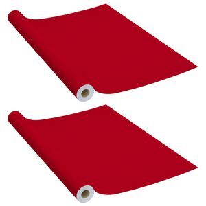 vidaXL Dekorplast 2 st r&ouml;d 500x90 cm PVC