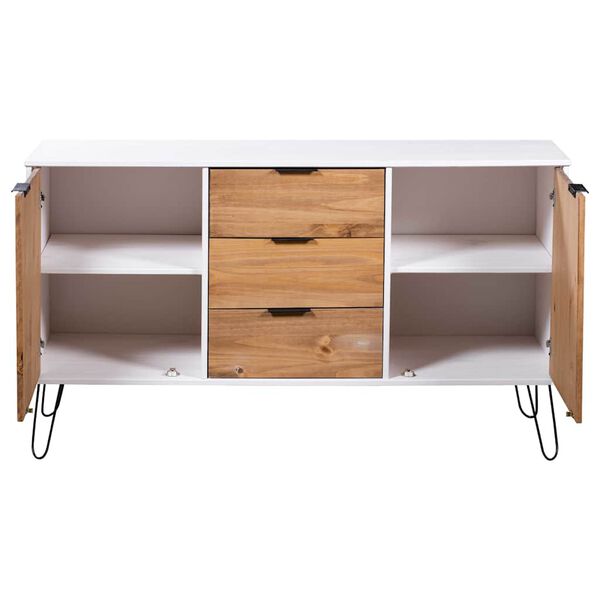 vidaXL Sideboard New York 130,6 x 43 x 73,6 cm Massiv furu