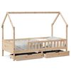 vidaXL S&auml;ngram med l&aring;dor f&ouml;r barn 90x190 cm massiv furu