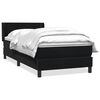 vidaXL Rams&auml;ng med madrass svart 100x220 cm sammet