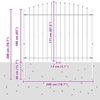 vidaXL Spikestaket Svart 200 x 200 cm Pulverlackerat st&aring;l
