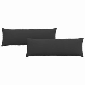 vidaXL Sofakuddar 2 pcs Svart 120 x 40 cm tyg