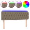 vidaXL S&auml;nggavel LED taupe 160x7x78/88 cm tyg