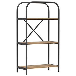 vidaXL Hyllsystem 3 niv&aring;er 60 x 30 x 109 cm Konstruerat tr&auml; Artisan Ek