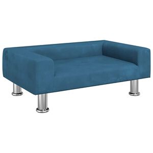 vidaXL Hundb&auml;dd bl&aring; 70x45x26,5 cm sammet