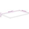 vidaXL Bordsskiva 100x60x3,8 cm levande kant massivt mangotr&auml;