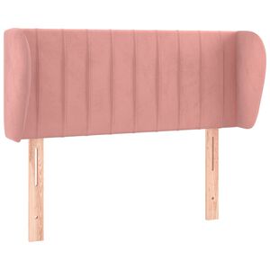 vidaXL S&auml;nggavel med kanter rosa 83x23x78/88 cm sammet