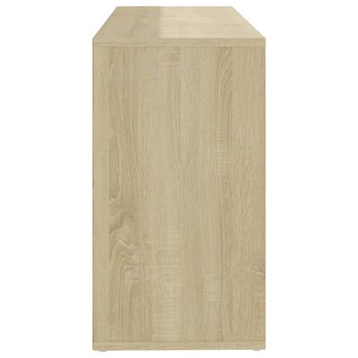 vidaXL Skobänk vit och sonoma-ek 103x30x54,5 cm konstruerat trä