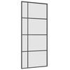 vidaXL Skjutd&ouml;rr med beslag svart 90x205 cm ESG-glas