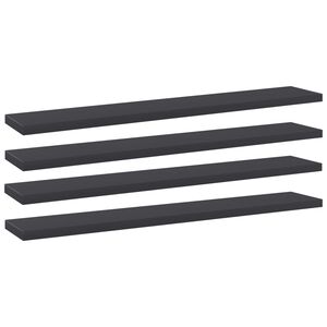vidaXL Hyllplan 4 st gr&aring; 60x10x1,5 cm konstruerat tr&auml;