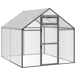 vidaXL F&aring;gelbur Antracit 181,5 x 221 x 173,5 cm Svetsat tr&aring;dmask