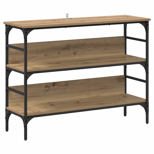 vidaXL Konsolbord artisan ek 100 x 32 x 75 cm Konstruerat tr&auml;